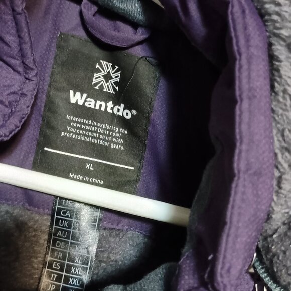 Wantdo Women Ski/Winter Fleece lined Hooded Jacket Size XL Purple - Picture 5 of 14